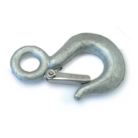 MIDWEST FASTENER 3/4 Ton Zinc Plated Steel Safety Slip Hooks with Eyes 54655